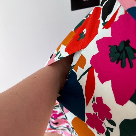 NWT Donna Morgan Bright Floral Midi Dress with Pockets Flattering - Picture 5 of 8